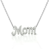 Drake CTTW Dijamantna mama ogrlica s lancem za žene u rodijumu pozlaćenom srebrom