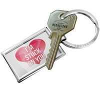 Privjesak za ključeve za Valentinovo za Valentinovo vruće ružičasto geometrijsko srce