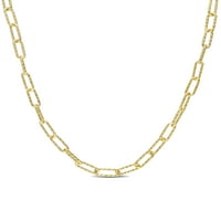 Žuto zlato bljeskalica zakrivljena srebrnom ogrlicom