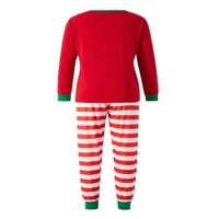WSEVYPO odgovarajuća obiteljska pidžama Set Santa print prugasta božićna pidžama za spavanje tata mama pjs