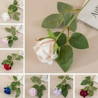 Yirtree Umjetne ruže Velvet Cvjetovi s dugim stabljikama lažnih ruža Bouket DIY za kućni vrtni vjenčani dekor