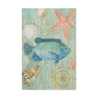 Zaštitni znak likovna umjetnost 'Obalni nautički 2' platno umjetnost Marietta Cohen Art and Design