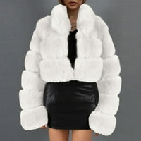 Zimski Kardigani za žene, zimska jednobojna gornja odjeća s izrezom u obliku slova U, kardigan jakna, ošišani