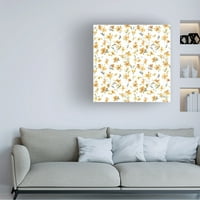 Lisa Revizija 'Happy Yellow on White' platno umjetnost