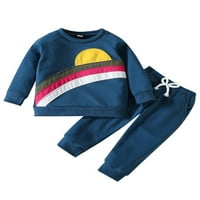Paille mališani izvlačenje labave odjeće za znoj Atletic Holiday Tweetshirts+hlače elastični struk Sport Outfit