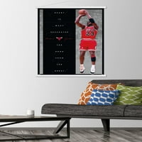 Michael Jordan - zidni plakat sa srcem u drvenom magnetskom okviru, 22.375 34