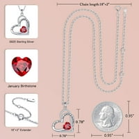 Ogrlica od kamena u obliku srca Za Žene, Ogrlica od kamena u obliku srca od srebra, Nakit za godišnjicu, pokloni