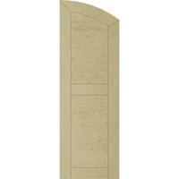 Ekena Millwork 12 W 54 h Timbertane glatka dva jednaka ravna ploča s eliptičnim gornjim roletima od fau drva,