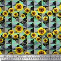 Tkanina od pamučnog Vela od platna, polka točkica i cvjetnog otiska suncokreta širokog dvorišta