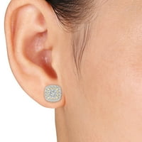 Carat T.W. Dijamantni halo 10kt ušne ušne ušne ušne ušice