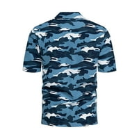 Muške havajske košulje s gumbnim gumbom, stand-up ovratnik tiskana bluza udobnost ljetne plaže majice kratkih