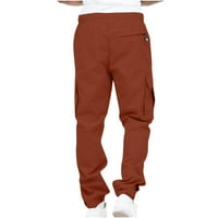 Kiplyki jesenske hlače za muškarce čišćenje solidnih ležernih višestrukih džepova Vanjski fitnes hlače Teretne