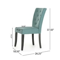 Moderne stolice za blagovanje od tkanine, Plava