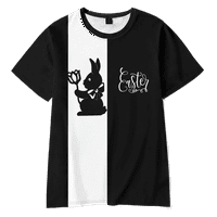 Uskrsne modne dječje majice kratkih rukava s printom zeca od 3 inča slatke dječje 07