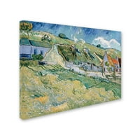 Zaštitni znak likovne umjetnosti 'Vikendice u Auvers-Sur-Oise' Canvas Art by Vincent Van Gogh