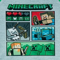 Minecraft Boys Klasična pidžama, 3-komadića, veličine 6-12