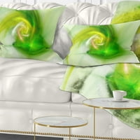 Designart Svijetlo zelena fraktalna ilustracija - Sažetak jastuka za bacanje - 16x16