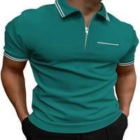 Muška polo majica, majice s reverom, ljetni vrhovi kratkih rukava, prugasta bluza, bijela majica za plažu u boji