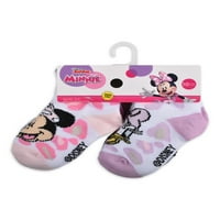 Minnie Mouse Toddler Girls Quarter čarape, 10 -pack, veličine - 5T