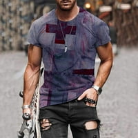 Muška ulična modna majica s printom s okruglim vratom, majica kratkih rukava, vinska majica, A. H.