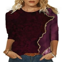 Ženska majica kratkih rukava s kratkim rukavima, ležerna ljetna pamučna majica, ležerni vrhovi s okruglim vratom