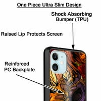 Ultra tanka Futrola za telefon od PC-TPU kompatibilna s HDD - om-crvena prokleta Lubanja