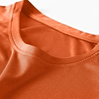 Muške košulje, Muška ljetna ležerna ulična Majica Plus Size Sportski brzo suhi prozračni Jednobojni vrhovi narančasta