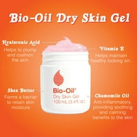Bio-uljni gel za suhu kožu s umirujućim emolijensima i vitaminom B3, ne-komedogeni, 6 oz