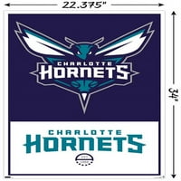 Charlotte Hornets - zidni poster s logotipom, 22.375 34