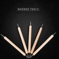 Alat za utiskivanje umjetnosti noktiju olovkom s udubljenjima drvena olovka za kuglice alat za točkanje alat za
