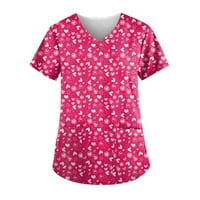 Rasprodaja, ženske ljetne majice, Ženska bluza s kratkim rukavima, Ležerne modne bluze s izrezom i printom u obliku