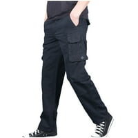 Muške nove modne casual na otvorenom Čvrsti radne hlače s više džepova dugih hlača