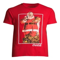 Coca Cola Santa Božićni blagdanski blagdanski i grafička majica s velikim muškarcima