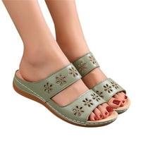 Kliznite na sandale za žene modne dame ravni cvjetni papuče rimski stil proljetna i ljetna cipela