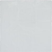 Dobro tkani Opal Crest teksturirani čvrsti bijeli moderni fau krzno 5'2 Zvjezdana prostirka prostirka