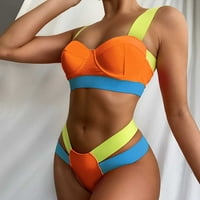 Ženski kupaći kostimi u različitim bojama Bikini odjeća za plažu kupaći kostim top 18 narančasta narančasta