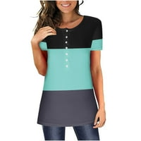 Zunfeo ženske košulje zazor- svježe odabrani modni vrhovi vrat novi dolasci kratki rukavi tiskani pulover vrhovi