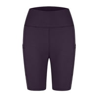 Plus veličine kratke hlače ženske sportove gamaša s visokim strukom vježbanja joge za ležerne džepne ljetne kratke