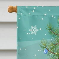 1633 $ božićno drvce i zastava Jack Russell terijera platno za kuću velike veličine, višebojno