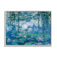Stupell Industries Classic Water ljiljana slika Monet Pond Detalji uokvireni umjetnički print zidna umjetnost,