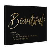 Wynwood Studio tipografija i citati zidne umjetničke platnene otiske 'Lijepa definicija noir' Beauty Quotes and