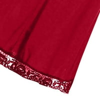 Ženske bluze Ženske Ležerne labave čipkaste vrhove kratkih rukava s bluzom od tunike u crvenoj boji