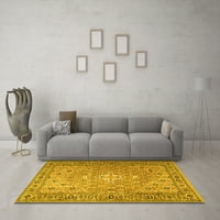 Tradicionalni pravokutni perzijski tepisi u žutoj boji za prostore tvrtke, 2' 4'