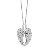 Primal silver sterling silver krila Ash držač Kabel lanac ogrlica