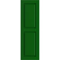 Ekena Millwork 15 W 58 H TRUE FIT PVC Dvije podignute panele, Viridian Green