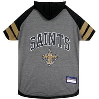 Kućni ljubimci Prvi NFL New Orleans Saints NFL Hoodie majica za pse i mačke - Cool majica, timovi - Extra Small