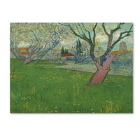 Zaštitni znak likovne umjetnosti 'Voćnjak u cvjetovima Pogled na Arlesovu platnu umjetnost Van Gogh