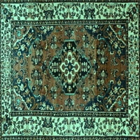 Ahgly Company Unutarnji trg Perzijski tirkizno plava prostirka tradicionalnih prostirki, 8 'Trg