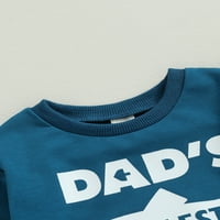 Ležerna majica za dječake, pulover s dugim rukavima s printom slova, 3 do 4 godine, jesenske široke majice za