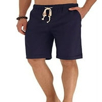 Muške kratke hlače za plažu klasičnog kroja srednjeg struka, ljetne kratke hlače, Ležerne jednobojne kupaće gaće